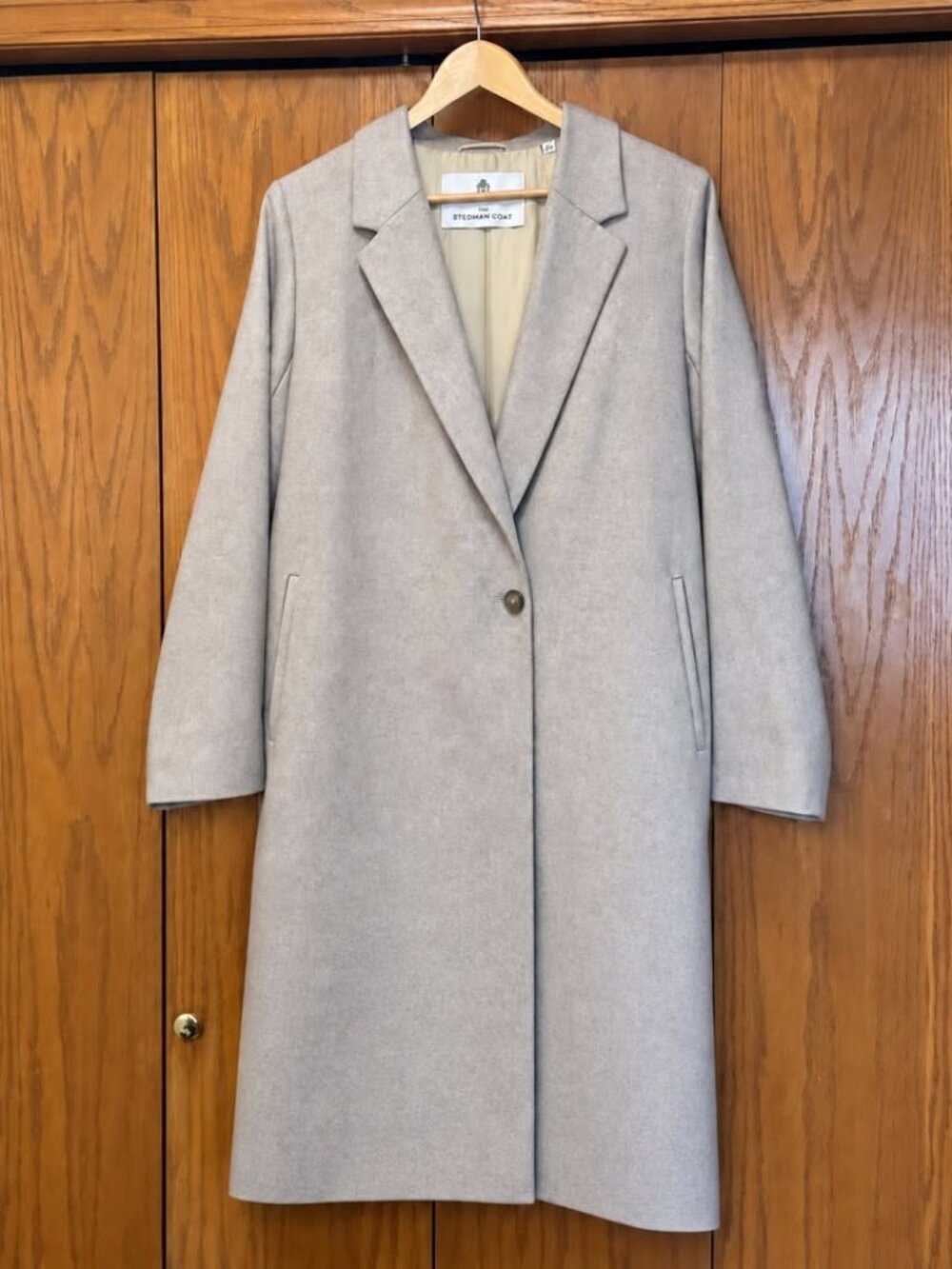 Aritzia Stedman Coat | L | Rare Heather Birch Colourway | Italian Virgin Wool